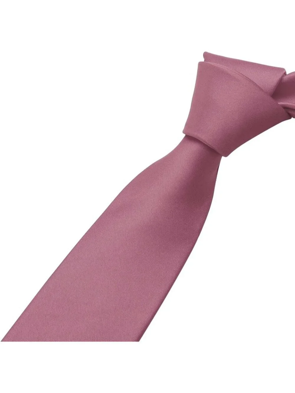 Men Dusty Rose Solid Microfiber Plain Formal Silk Necktie For Business Dress Tie
